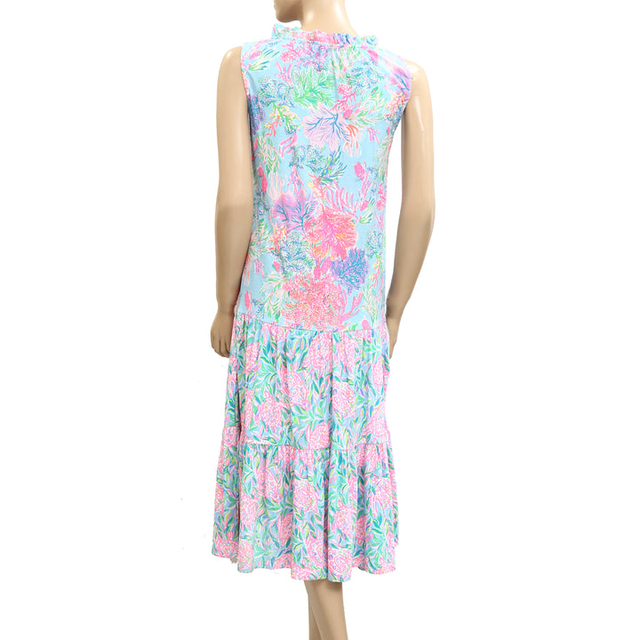 Lilly Pulitzer Floral Printed Tank Midi Dress