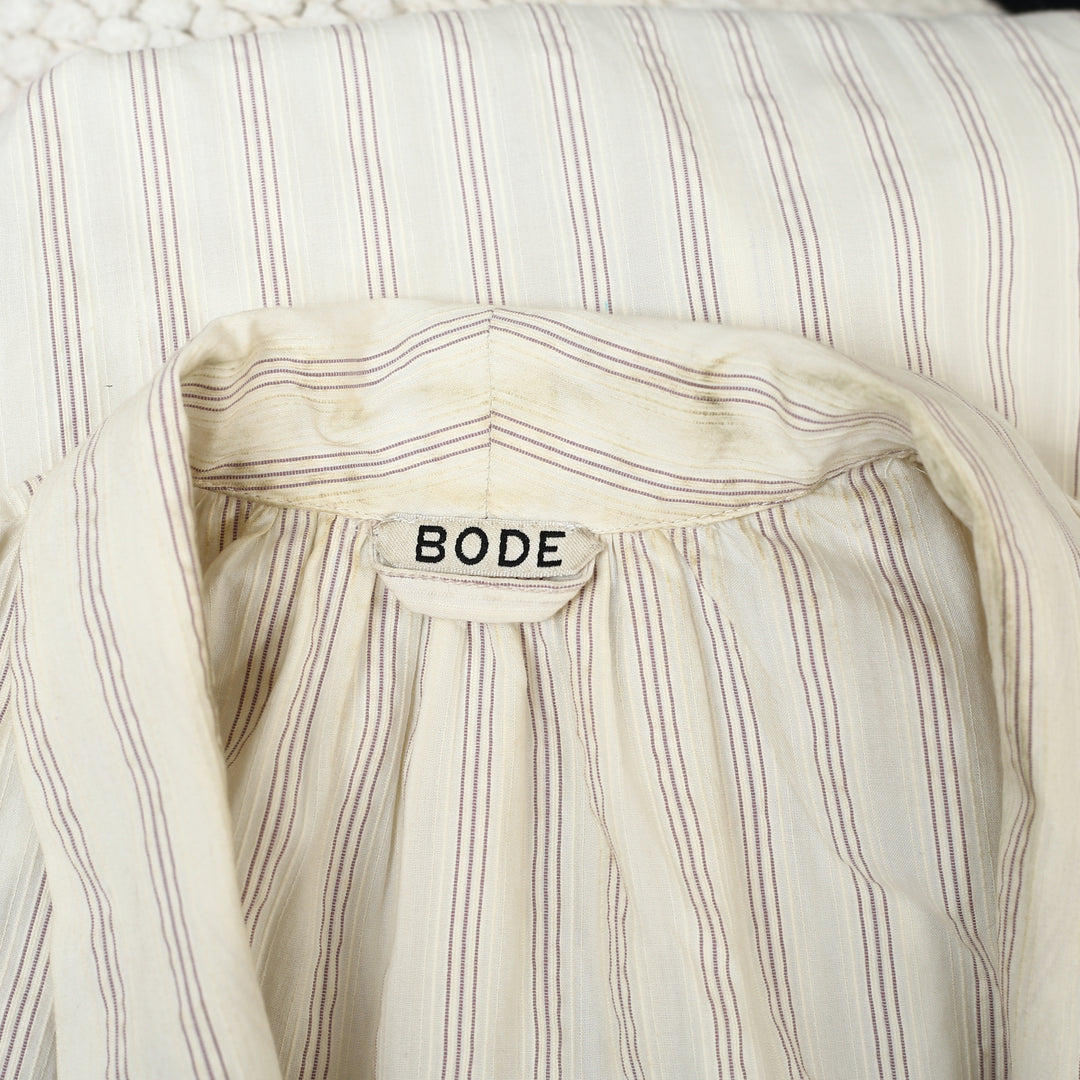 BODE lavender Sail Wrap Mini Dress