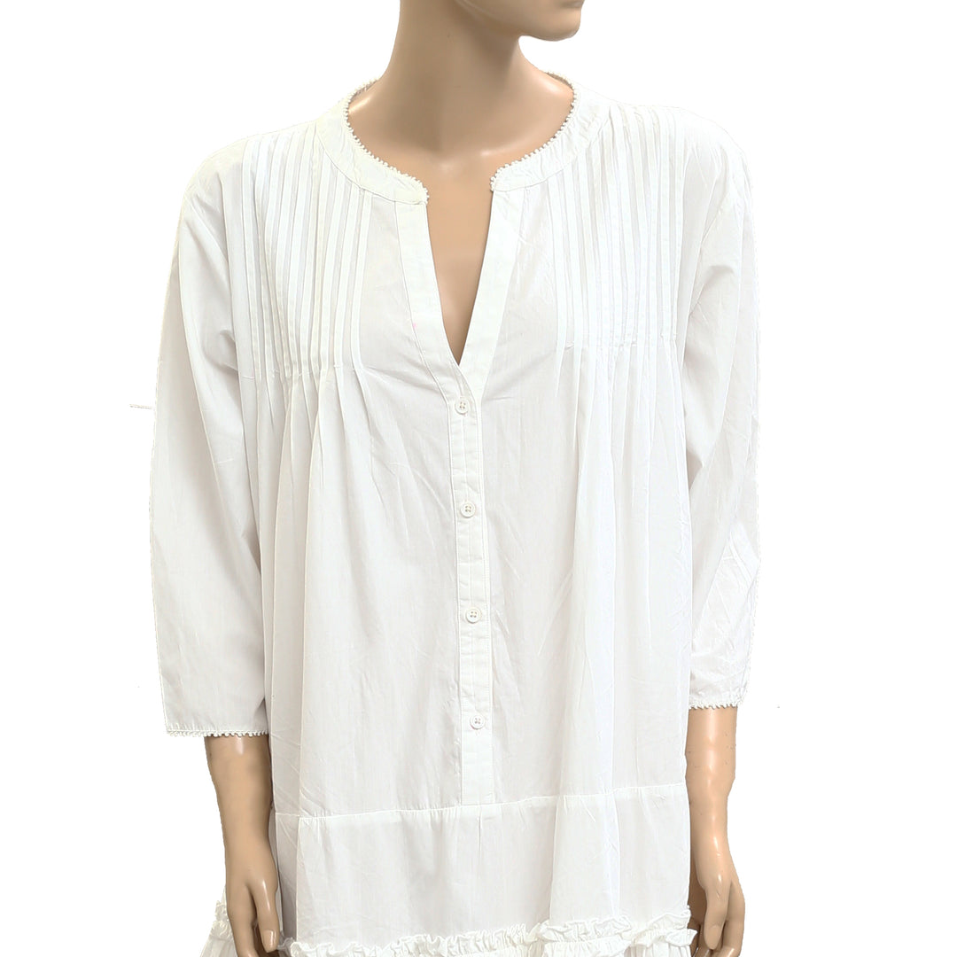 Sandy Liang Tiered Ruffle lace Mini Dress