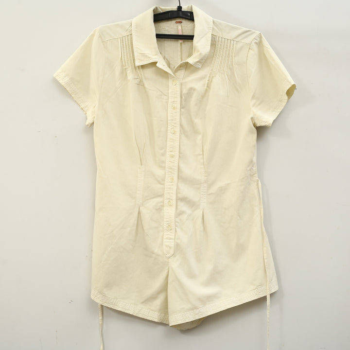 Free People Keep It Crisp Shortall Romper