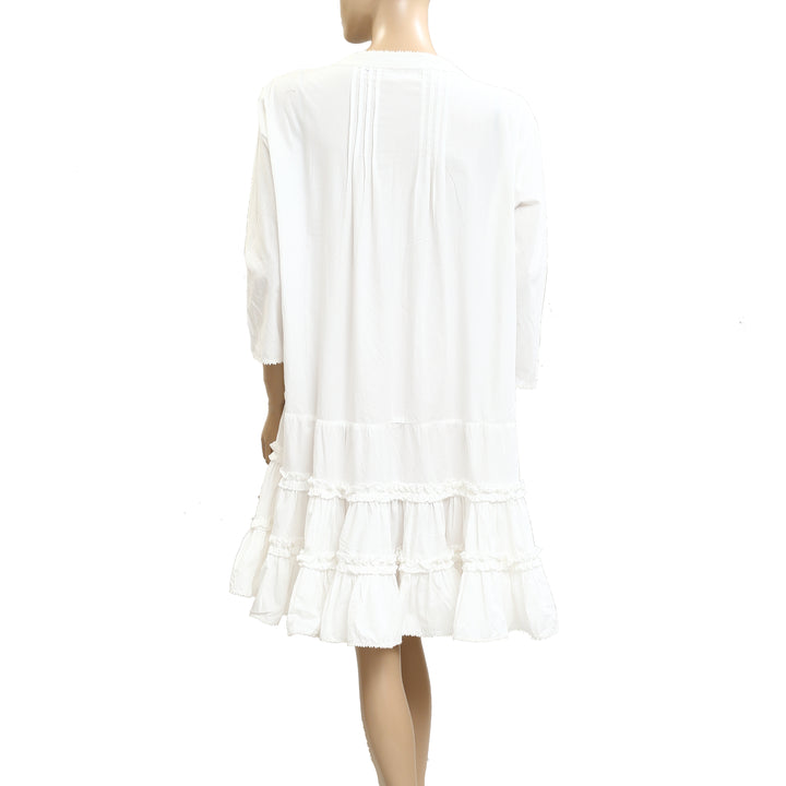 Sandy Liang Tiered Ruffle lace Mini Dress