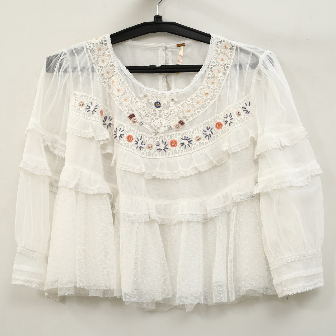 Free People Daisy Daze Blouse Top