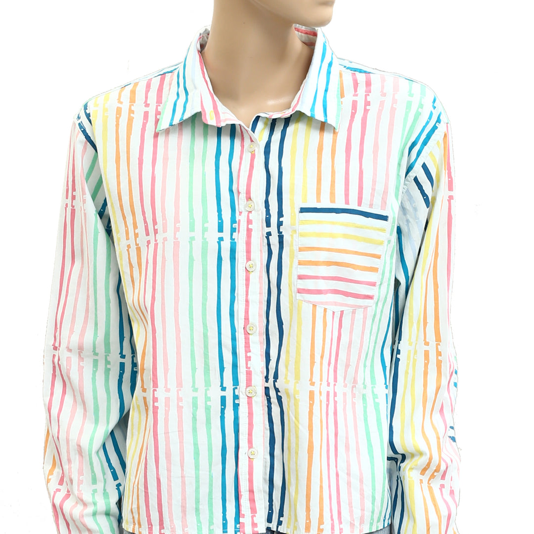 Kerri Rosenthal Striped Shirt Blouse Top