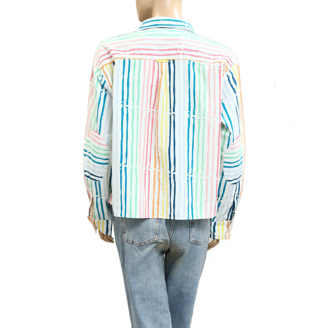 Kerri Rosenthal Striped Shirt Blouse Top