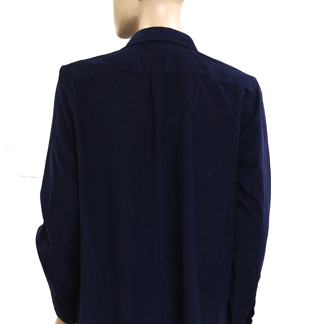 Kerri Rosenthal Ruffle Long Sleeve Tunic Shirt Top