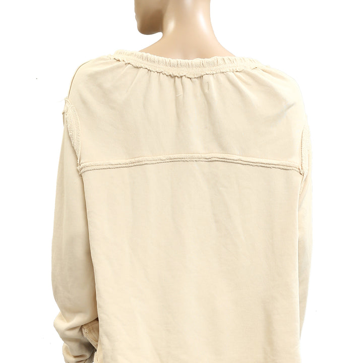 Free People Picnic Sweatshirt Blouse Top