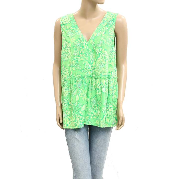 Lilly Pulitzer Floral Printed Tank Blouse Top