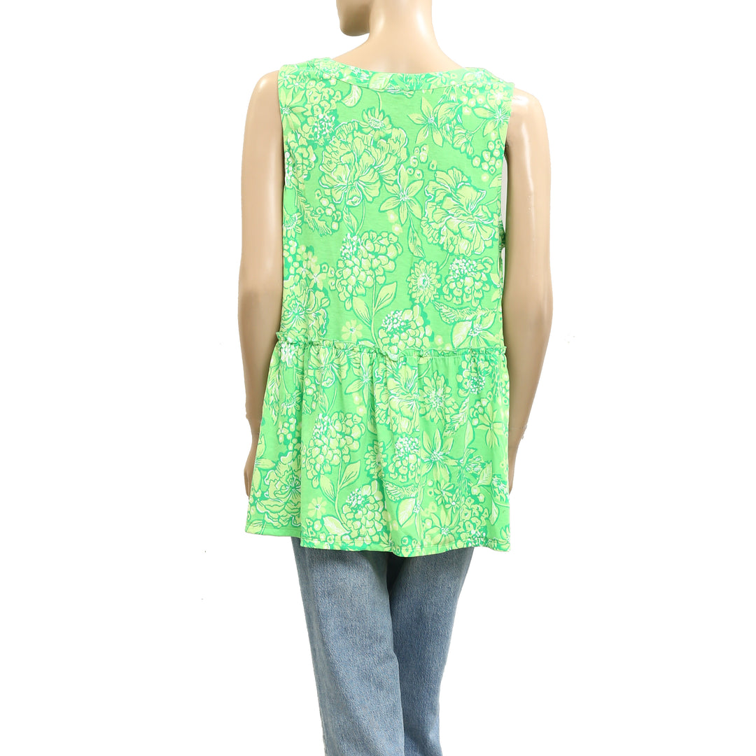 Lilly Pulitzer Floral Printed Tank Blouse Top