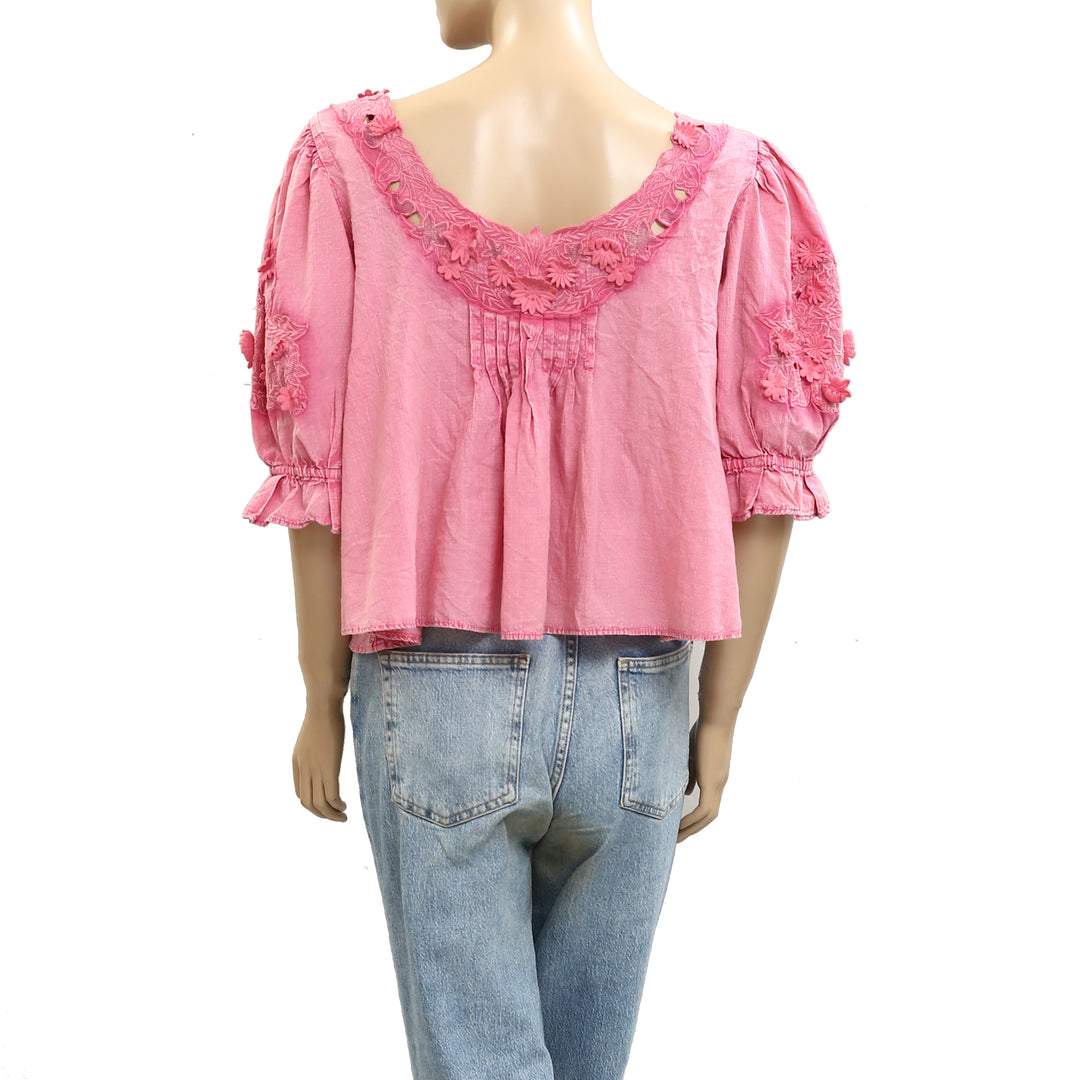 Free People Sophie Embroidered Blouse top