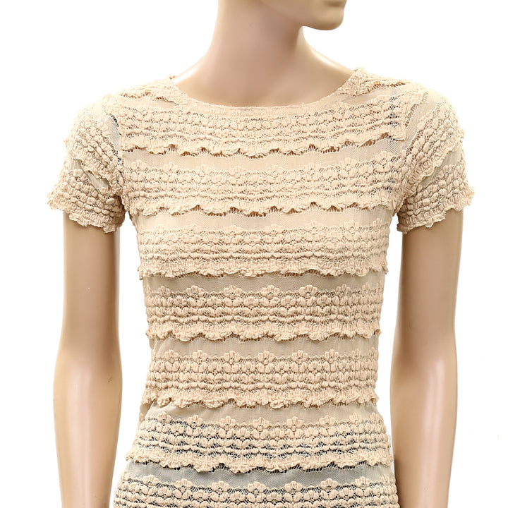 Free People Intimately Angelina Lace Tee Top