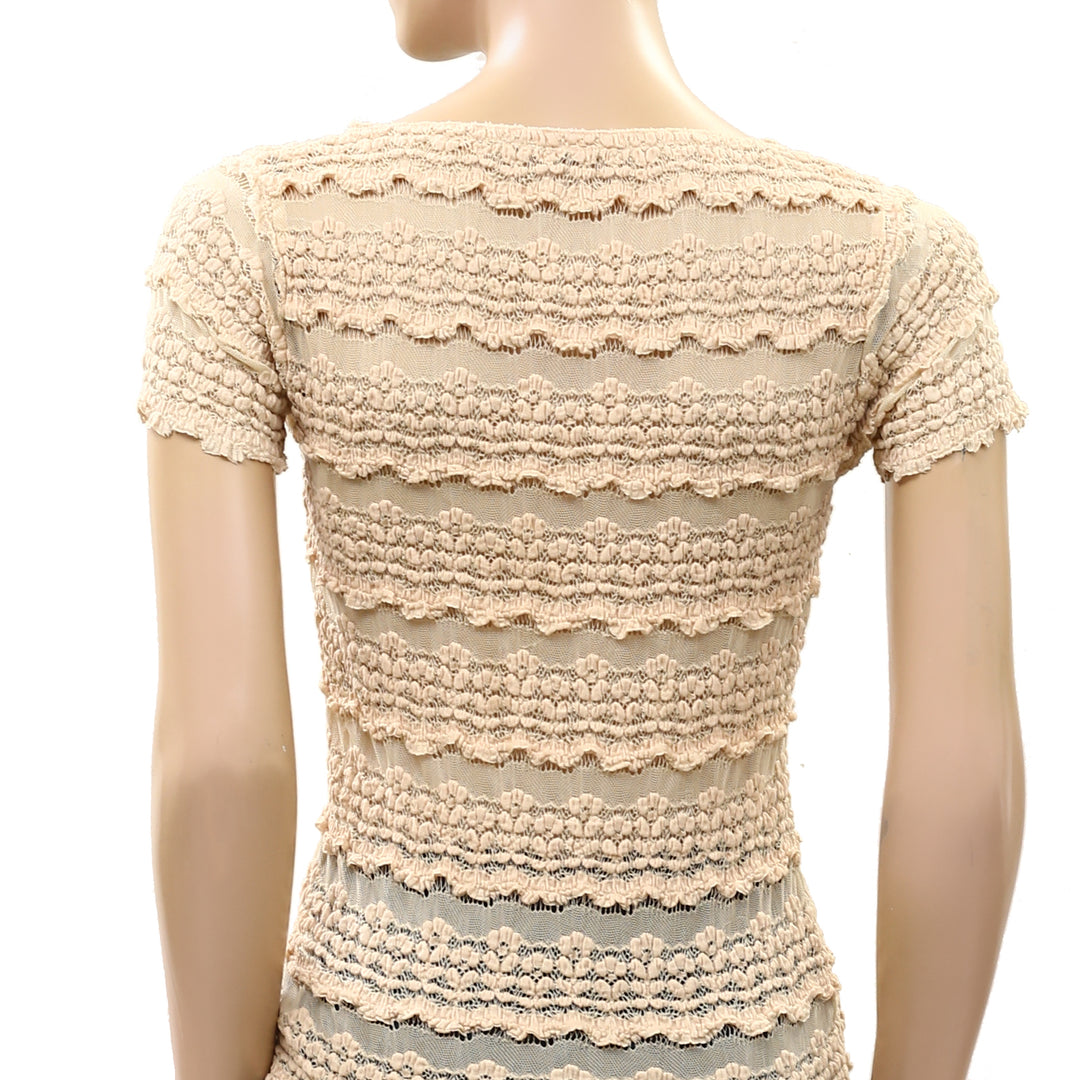Free People Intimately Angelina Lace Tee Top