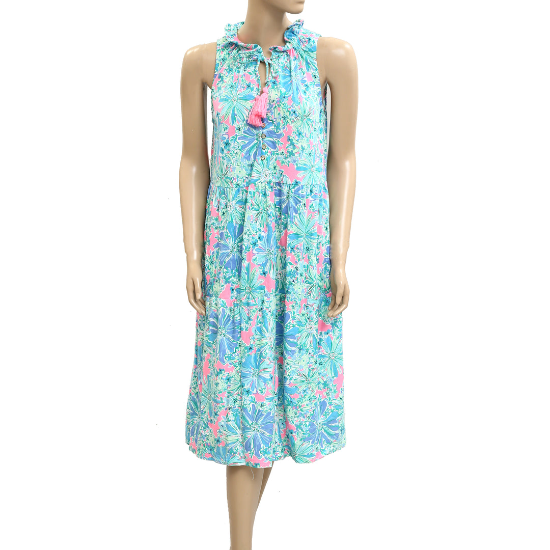 Lilly Pulitzer Floral Printed Midi Dress – White Chocolate Couture Lilly Pulitzer Floral Printed Midi Dress – White Chocolate Couture