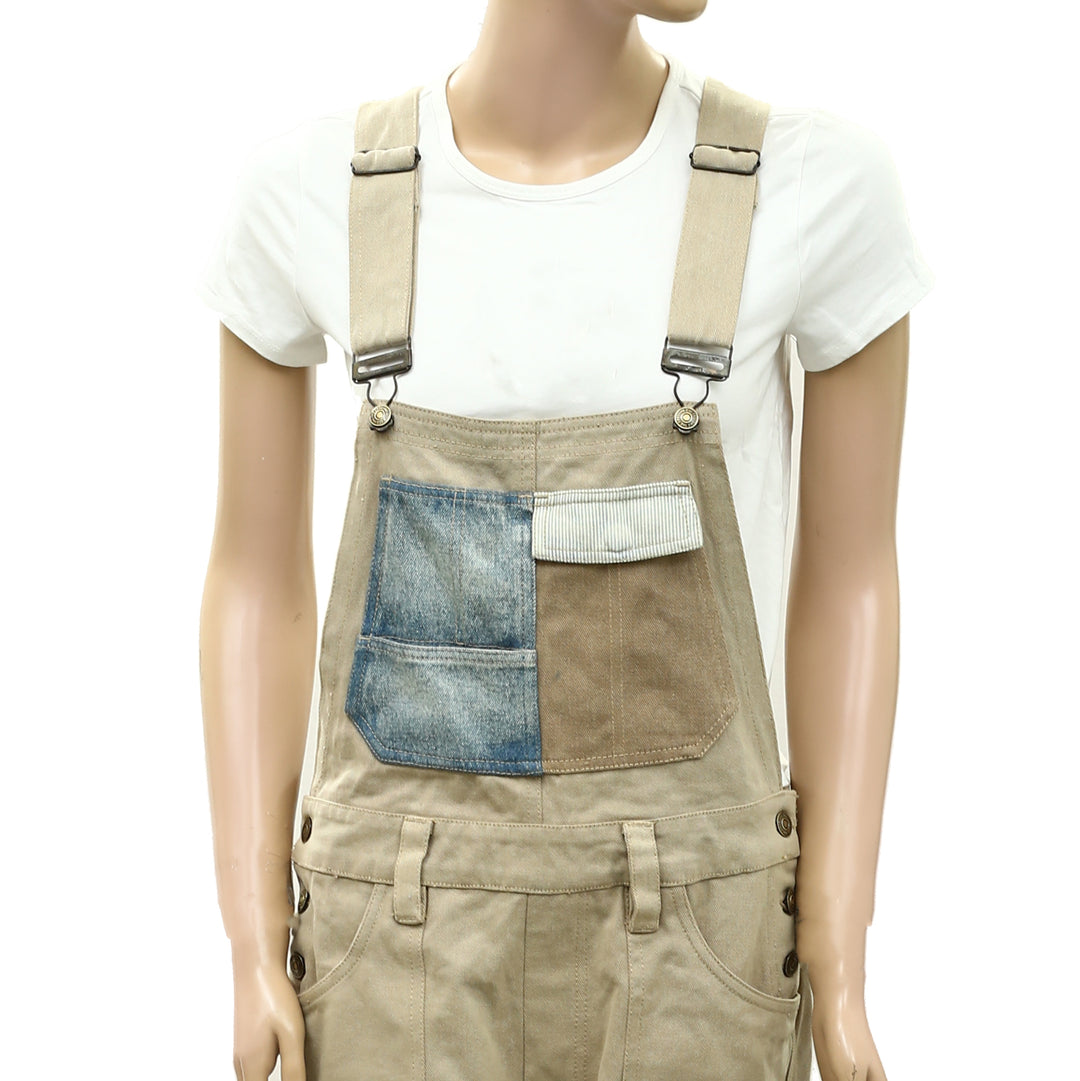 Free People We The Free Bittersweet Embroidered Overalls Jumpsuit Dress