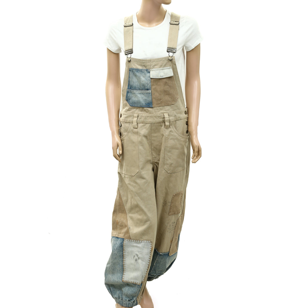 Free People We The Free Bittersweet Embroidered Overalls Jumpsuit Dress