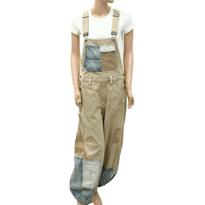 Free People We The Free Bittersweet Embroidered Overalls Jumpsuit Dress