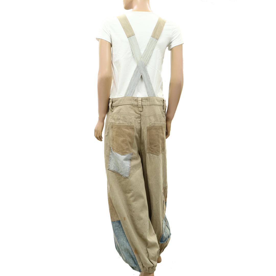 Free People We The Free Bittersweet Embroidered Overalls Jumpsuit Dress