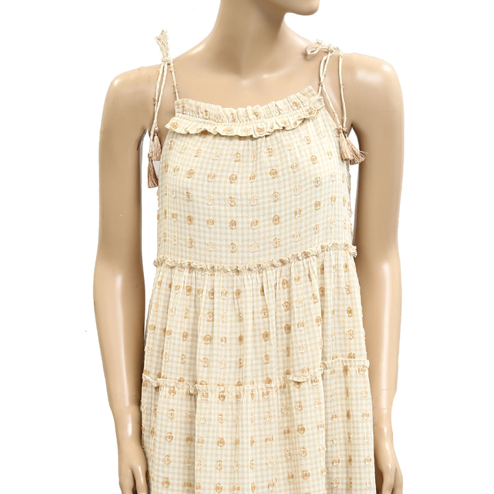 Saylor Anthropologie Bennett Daisy Dobby Maxi Midi Dress
