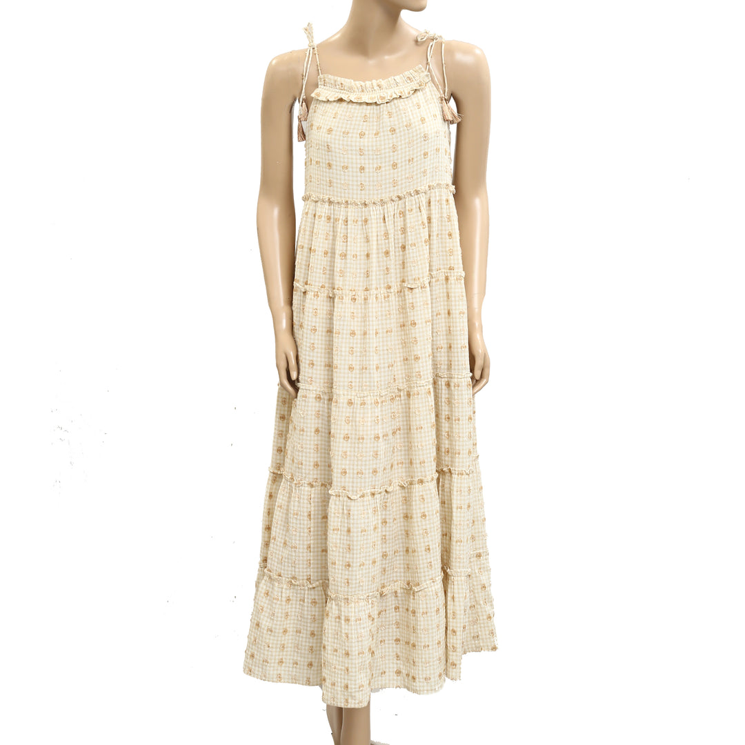 Saylor Anthropologie Bennett Daisy Dobby Maxi Midi Dress