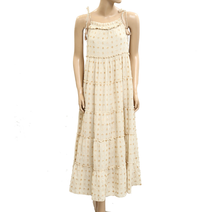 Saylor Anthropologie Bennett Daisy Dobby Maxi Midi Dress