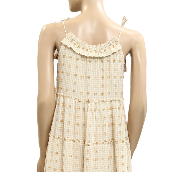 Saylor Anthropologie Bennett Daisy Dobby Maxi Midi Dress