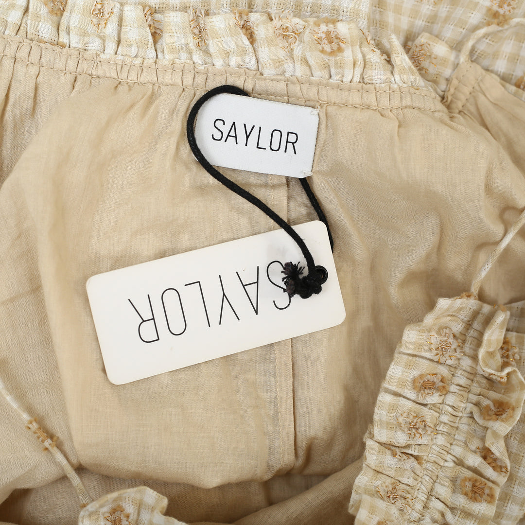 Saylor Anthropologie Bennett Daisy Dobby Maxi Midi Dress