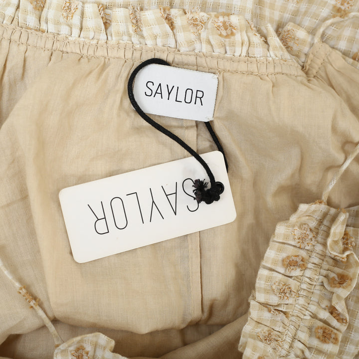 Saylor Anthropologie Bennett Daisy Dobby Maxi Midi Dress