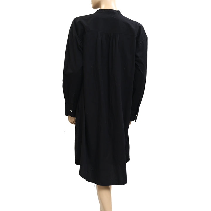 Kerri Rosenthal Buttondown Long Sleeve Mini Shirt Dress