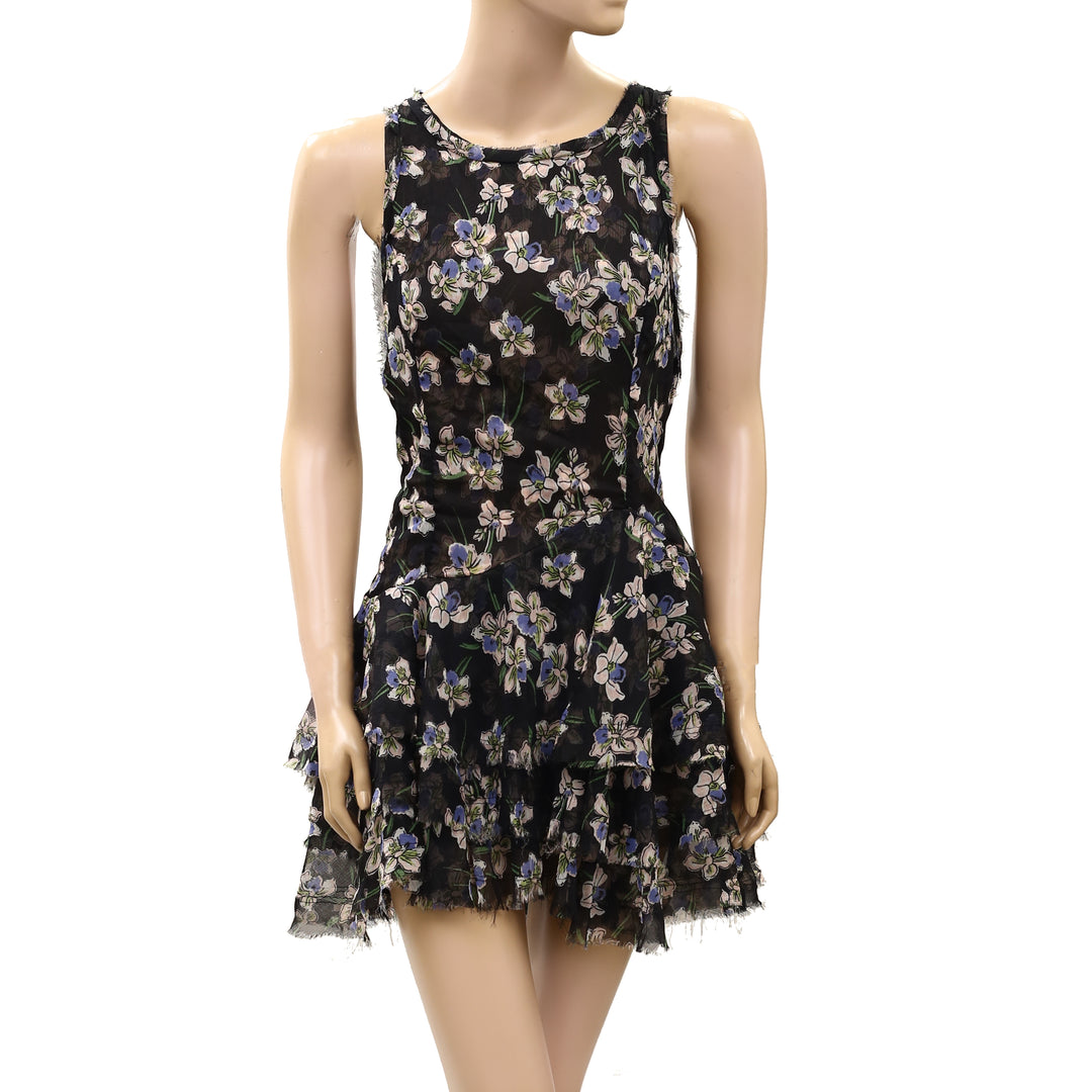 Free People Raven Printed Mini Dress