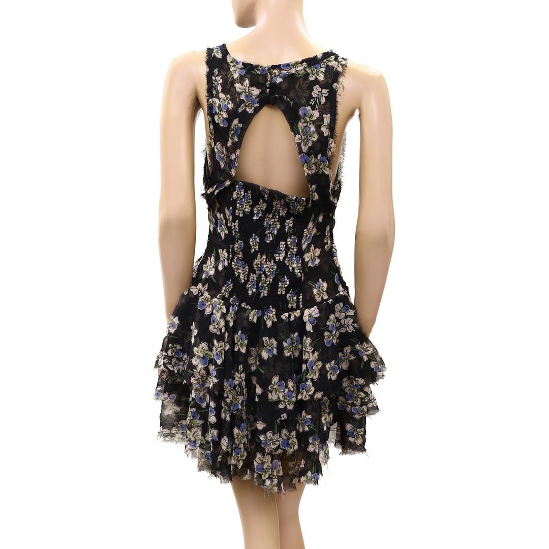Free People Raven Printed Mini Dress