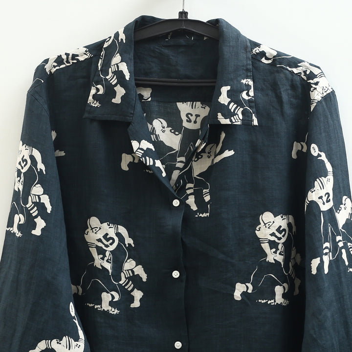 BODE Football Silhouette Long Sleeve Shirt