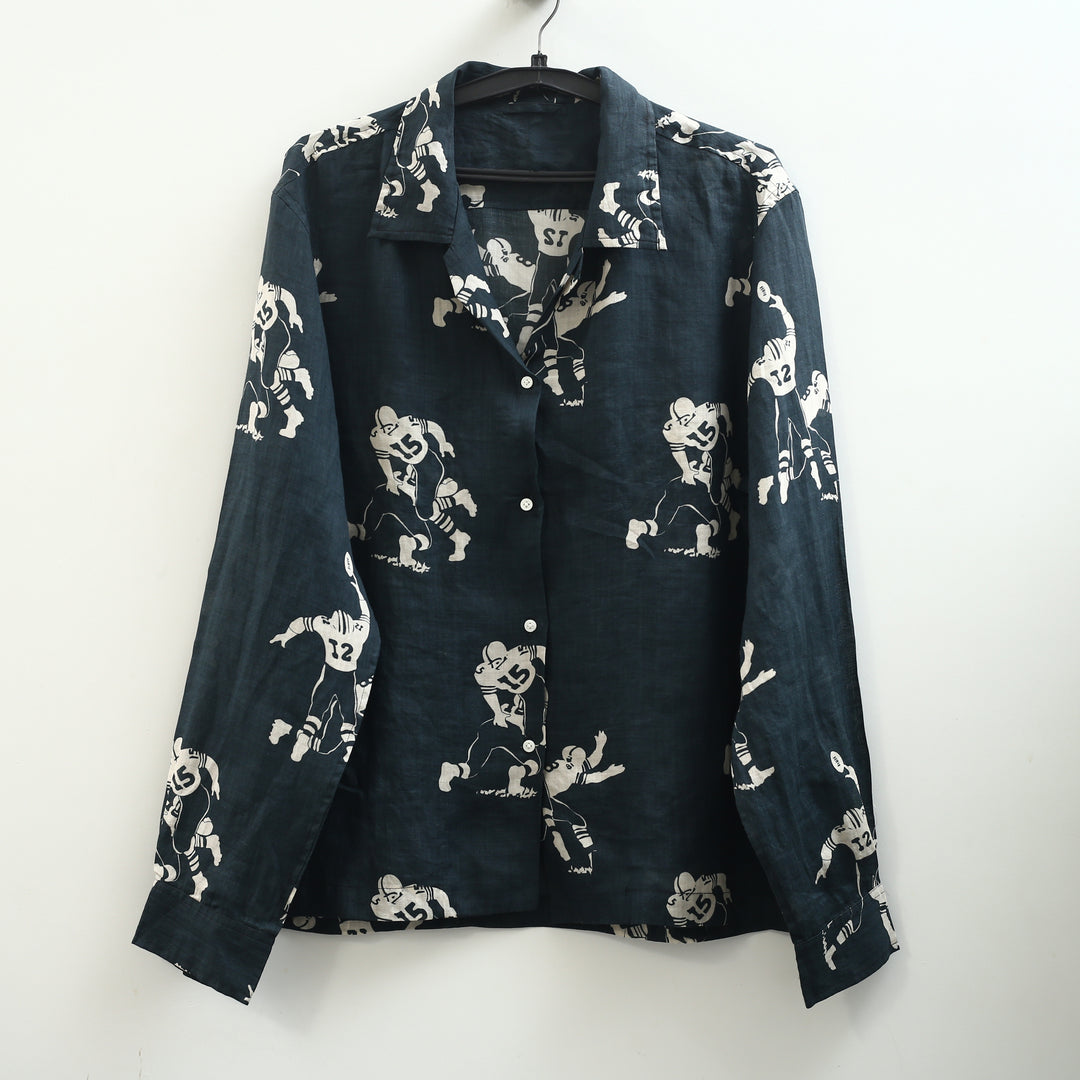 BODE Football Silhouette Long Sleeve Shirt