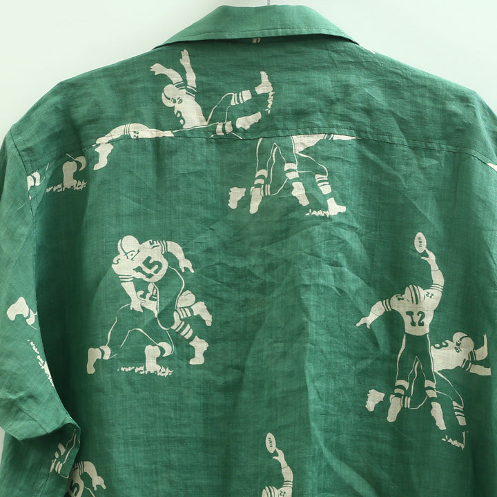 Bode Football Jacquard Linen Button-Up Men's shirt