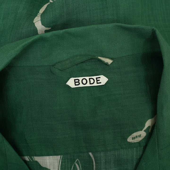 Bode Football Jacquard Linen Button-Up Men's shirt
