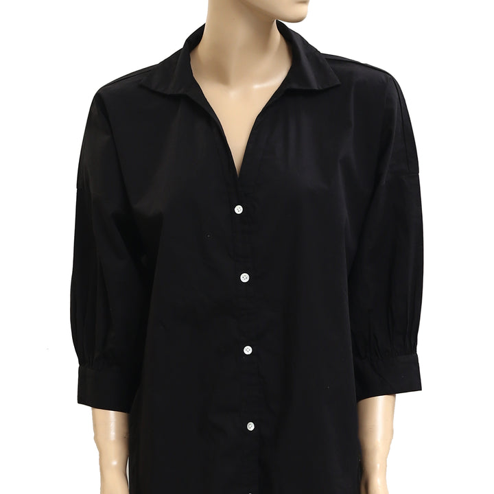 Kerri Rosenthal Buttondown 3/4 Sleeve Mini Shirt Dress