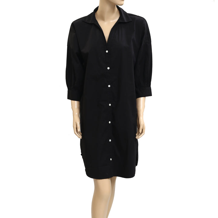 Kerri Rosenthal Buttondown 3/4 Sleeve Mini Shirt Dress
