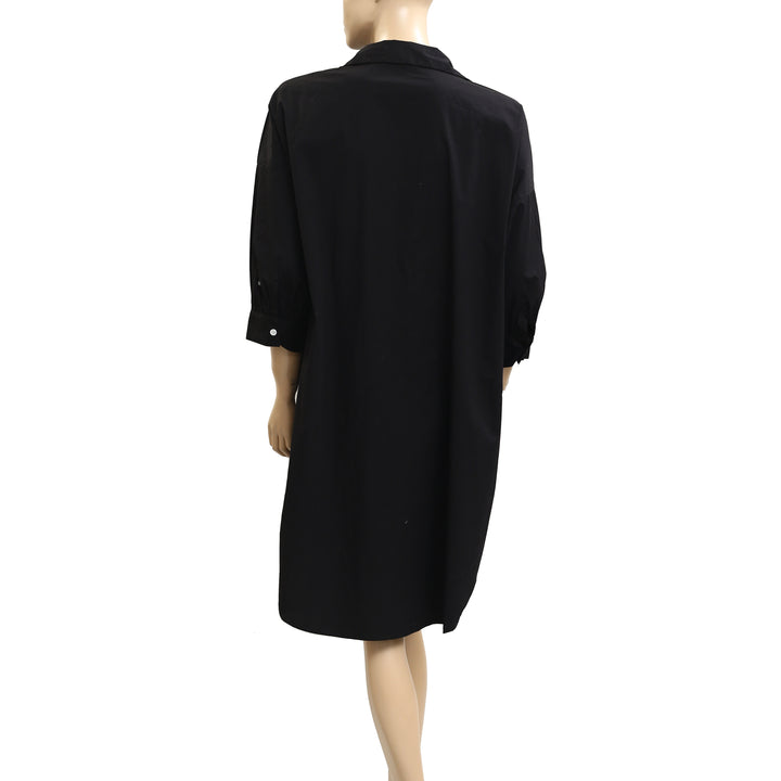 Kerri Rosenthal Buttondown 3/4 Sleeve Mini Shirt Dress