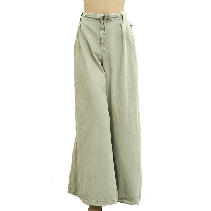 Free People Julien Wide-Leg Chino Trousers Pants