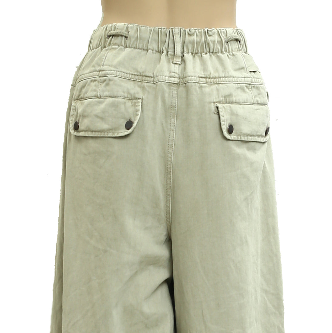 Free People Julien Wide-Leg Chino Trousers Pants