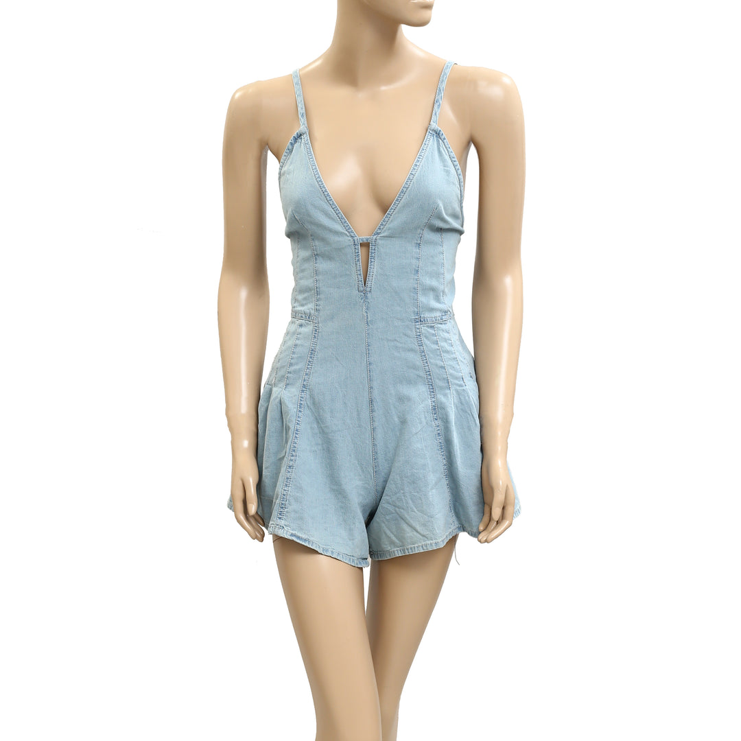 Free People We The Free Nostalgia Ultra-Shortalls Romper