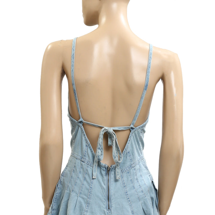 Free People We The Free Nostalgia Ultra-Shortalls Romper