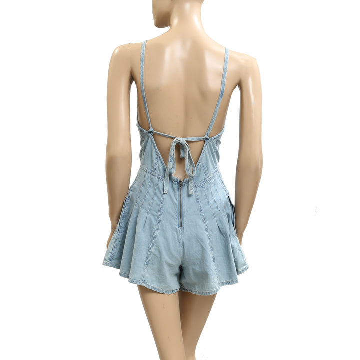 Free People We The Free Nostalgia Ultra-Shortalls Romper