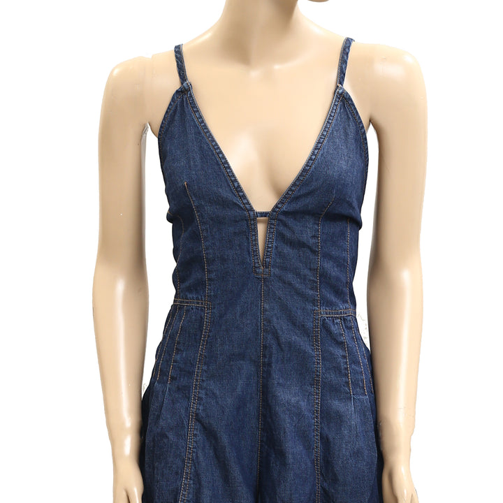 Free People We The Free Nostalgia Ultra-Shortalls Romper