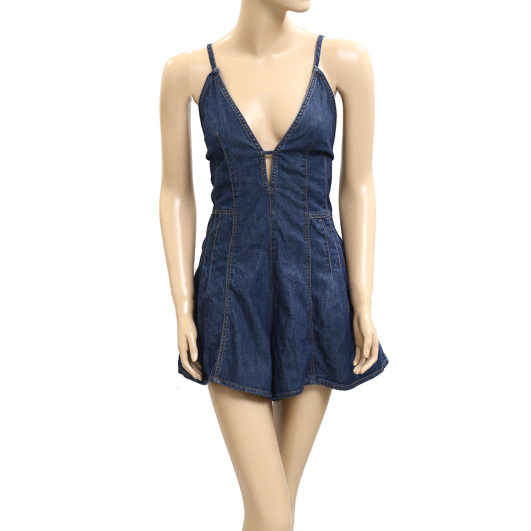 Free People We The Free Nostalgia Ultra-Shortalls Romper