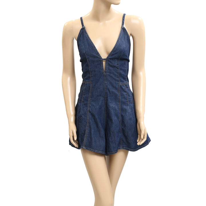 Free People We The Free Nostalgia Ultra-Shortalls Romper