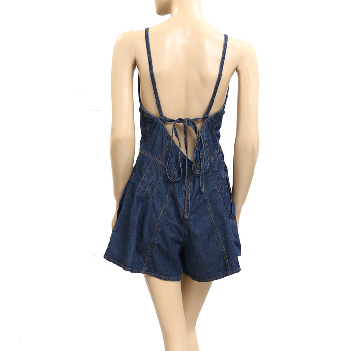 Free People We The Free Nostalgia Ultra-Shortalls Romper