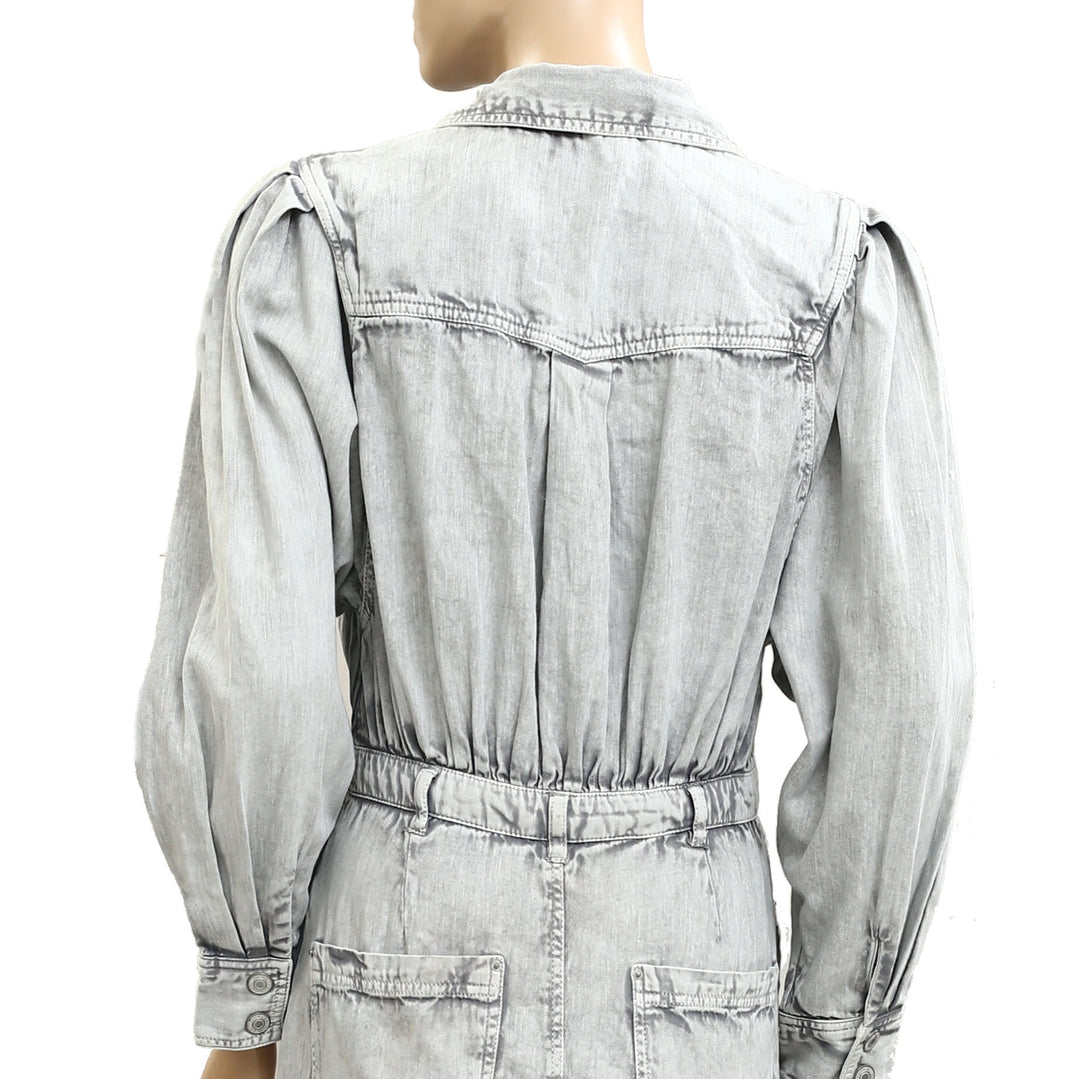 Free People Mad Love Denim Midi Dress