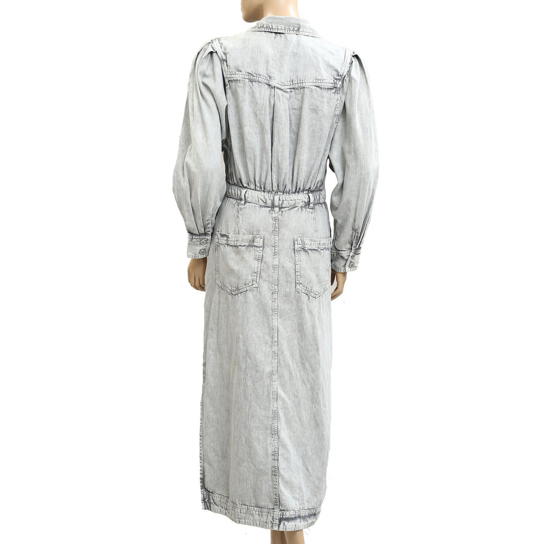 Free People Mad Love Denim Midi Dress