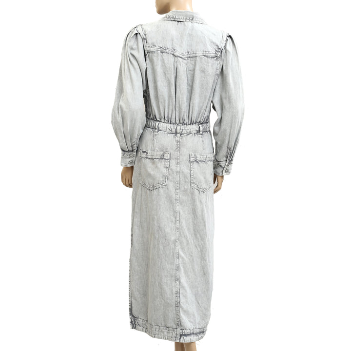 Free People Mad Love Denim Midi Dress