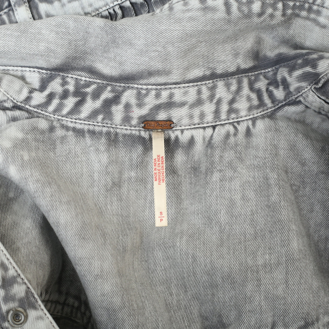 Free People Mad Love Denim Midi Dress