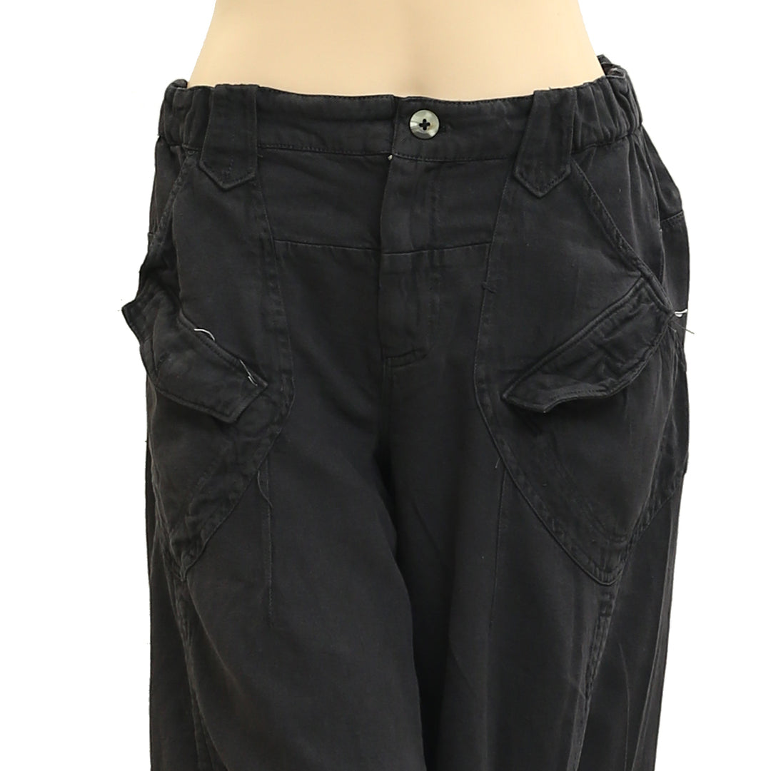 Free People Denim Jogger Trousers Pants